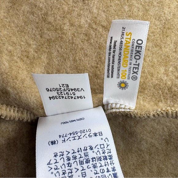 Lands End Neutral Tone Fleece/Sweater Button Blazer Jacket Size L Tan Comfy NWT - Picture 6 of 10